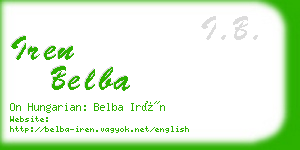iren belba business card